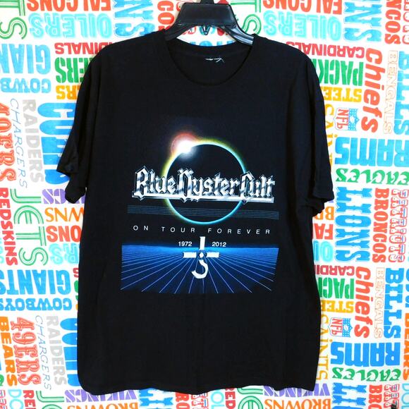 Blue Oyster Cult On Tour Forever 2012 T Shirt Size L Black - Picture 1 of 3